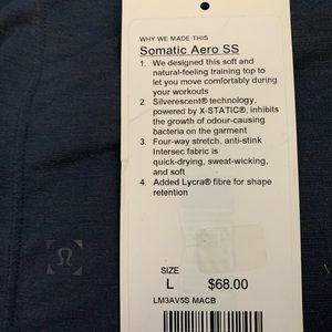 LuluLemon Somatic Aero Short Sleeve